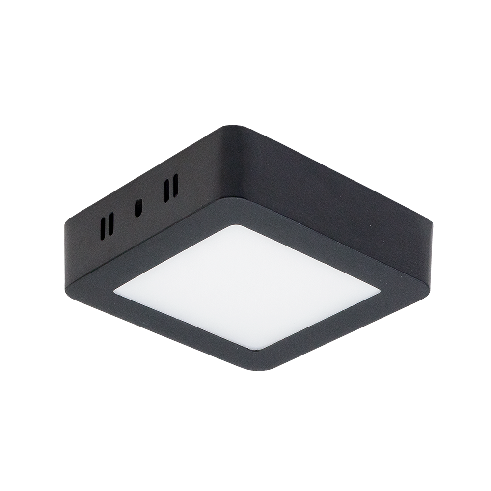 PLAFON LED NEGRO CUADRADO 6W 3000K MARKAS